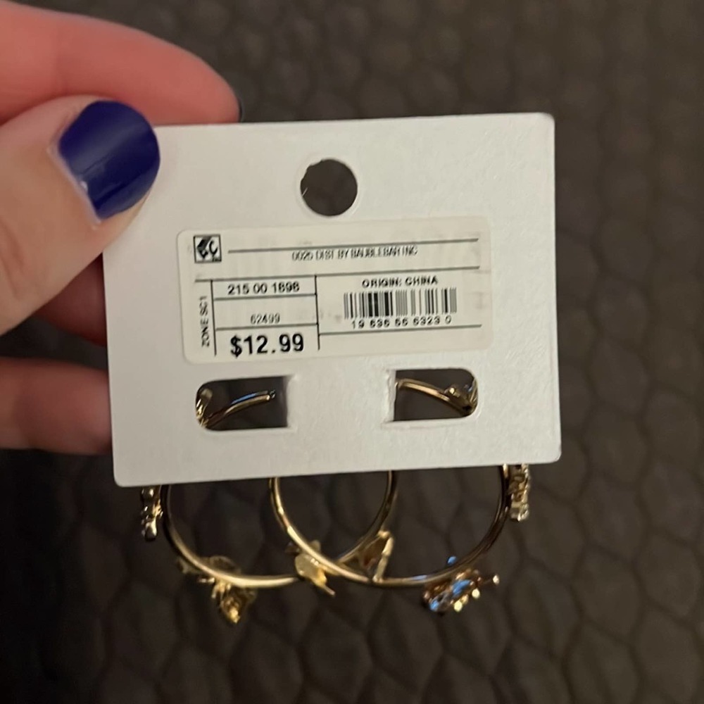 Sugarfix by Baublebar-Set of 3: Safety Pin Threaders, Butterly Hoops, Gold Hoops - Picture 7 of 8